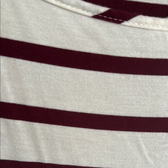 Loveappella Striped Tunic in White and Brown - Picture 4 of 4